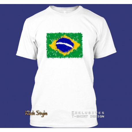 T-Shirt "Splash-Flag Brasilien" T-Shirt "Splash-Flag Brasilien"