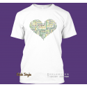 T-Shirt Worcloud "Herz Hauptstädte Brasilien"