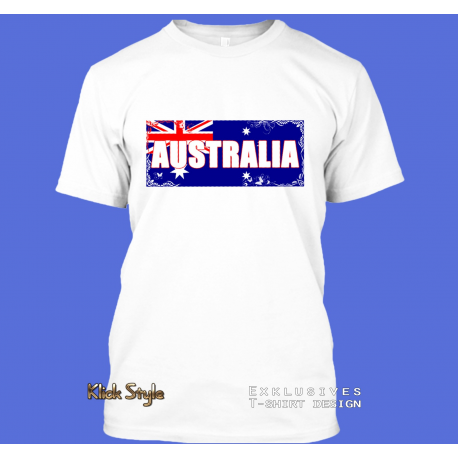 T-Shirt Wort auf Flagge "Australia" T-Shirt Wort auf Flagge "Australia"