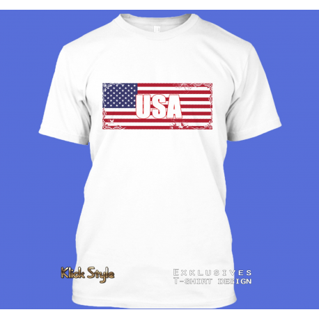 T-Shirt Wort auf Flagge "USA" T-Shirt Wort auf Flagge "USA"