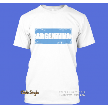 T-Shirt Wort auf Flagge "Argentina" T-Shirt Wort auf Flagge "Argentina"