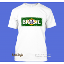 T-Shirt Wort auf Flagge "Brasil"