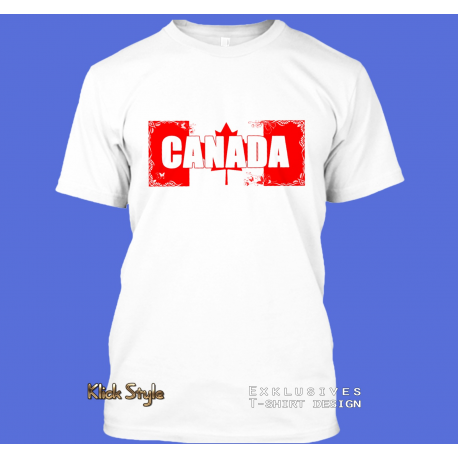 T-Shirt Wort auf Flagge "Canada" T-Shirt Wort auf Flagge "Canada"