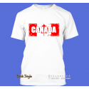 T-Shirt Wort auf Flagge "Canada"