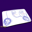 Mousepad "Kinder Design" mit nachgearbeiteter Kinder-Kunst